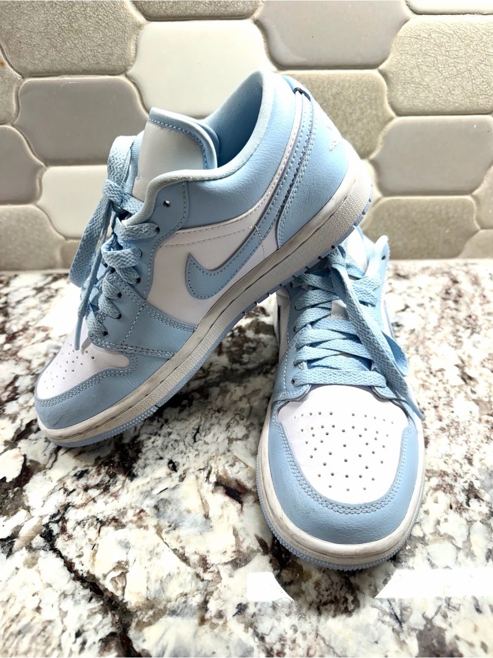 Air Jordan Low-Top Sneakers in Ice Blue